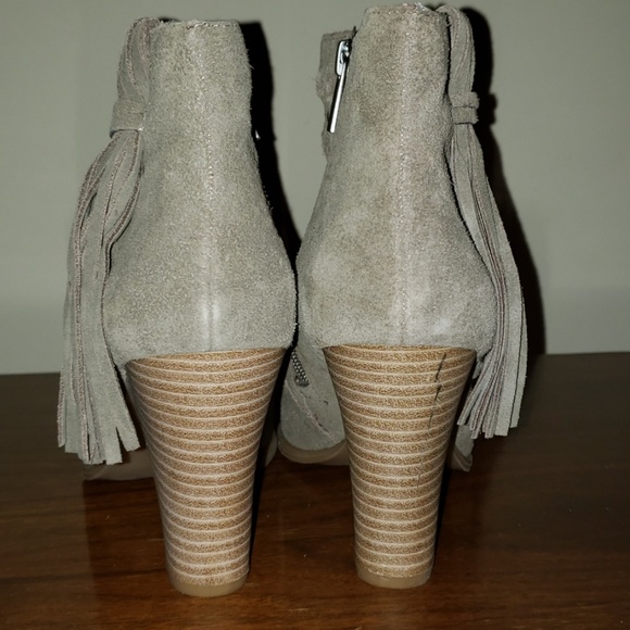 Jade Suede Fringe Booties by INC (NWT) - Picture 6 of 7